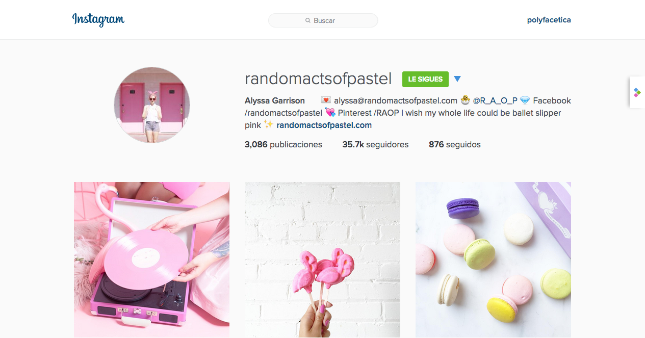3 cuentas de Instagram de colores pasteles - Polyfacética